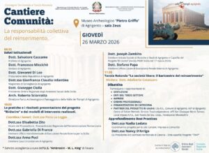 Scopri di più sull'articolo Agrigento, il 26 marzo il convegno “Cantiere Comunità: la responsabilità collettiva del reinserimento”