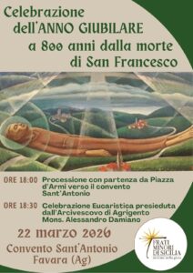 Scopri di più sull'articolo Favara ricorda gli 800 anni dalla morte di San Francesco d’Assisi