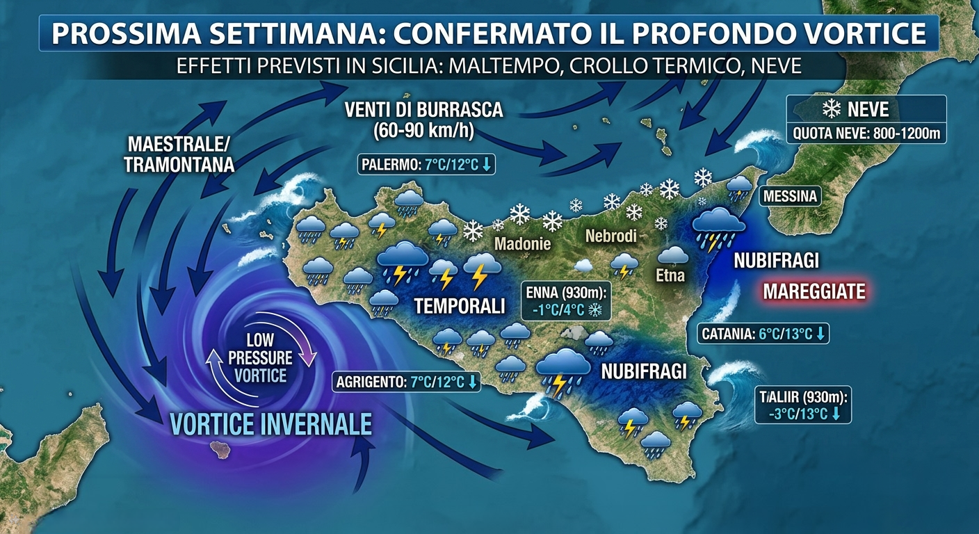 Al momento stai visualizzando Sicilia, meteo: Settimana Santa fredda e perturbata