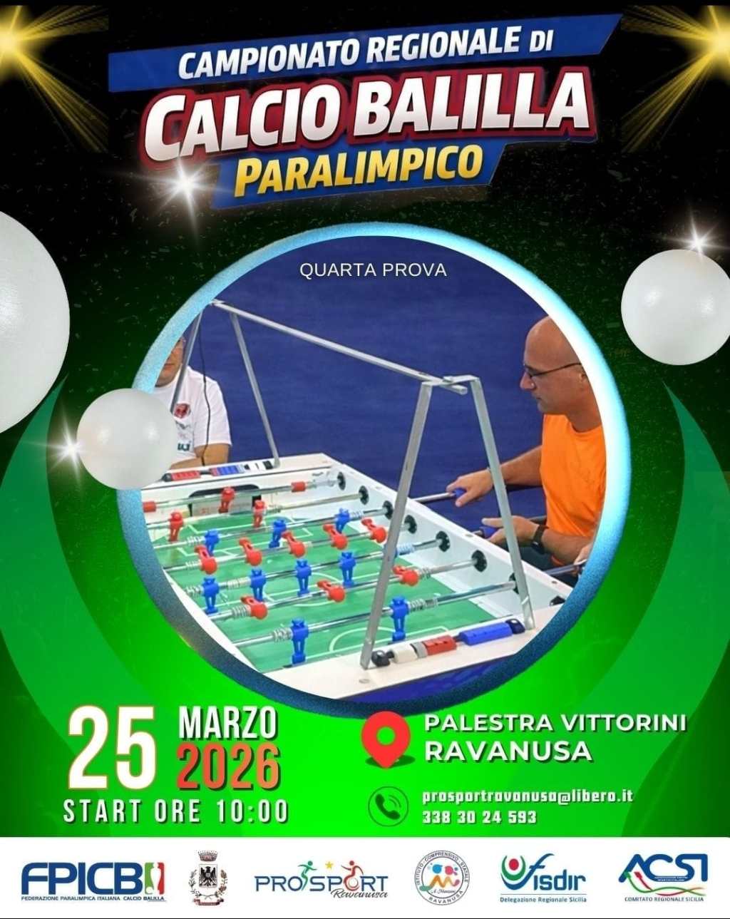 Al momento stai visualizzando A Ravanusa il Campionato Regionale di Calcio Balilla Paralimpico