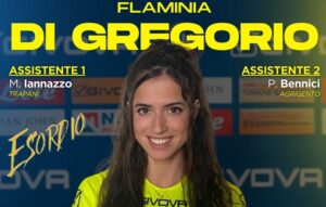 Scopri di più sull'articolo Storico esordio in Eccellenza per l’arbitro agrigentina Flaminia Di Gregorio