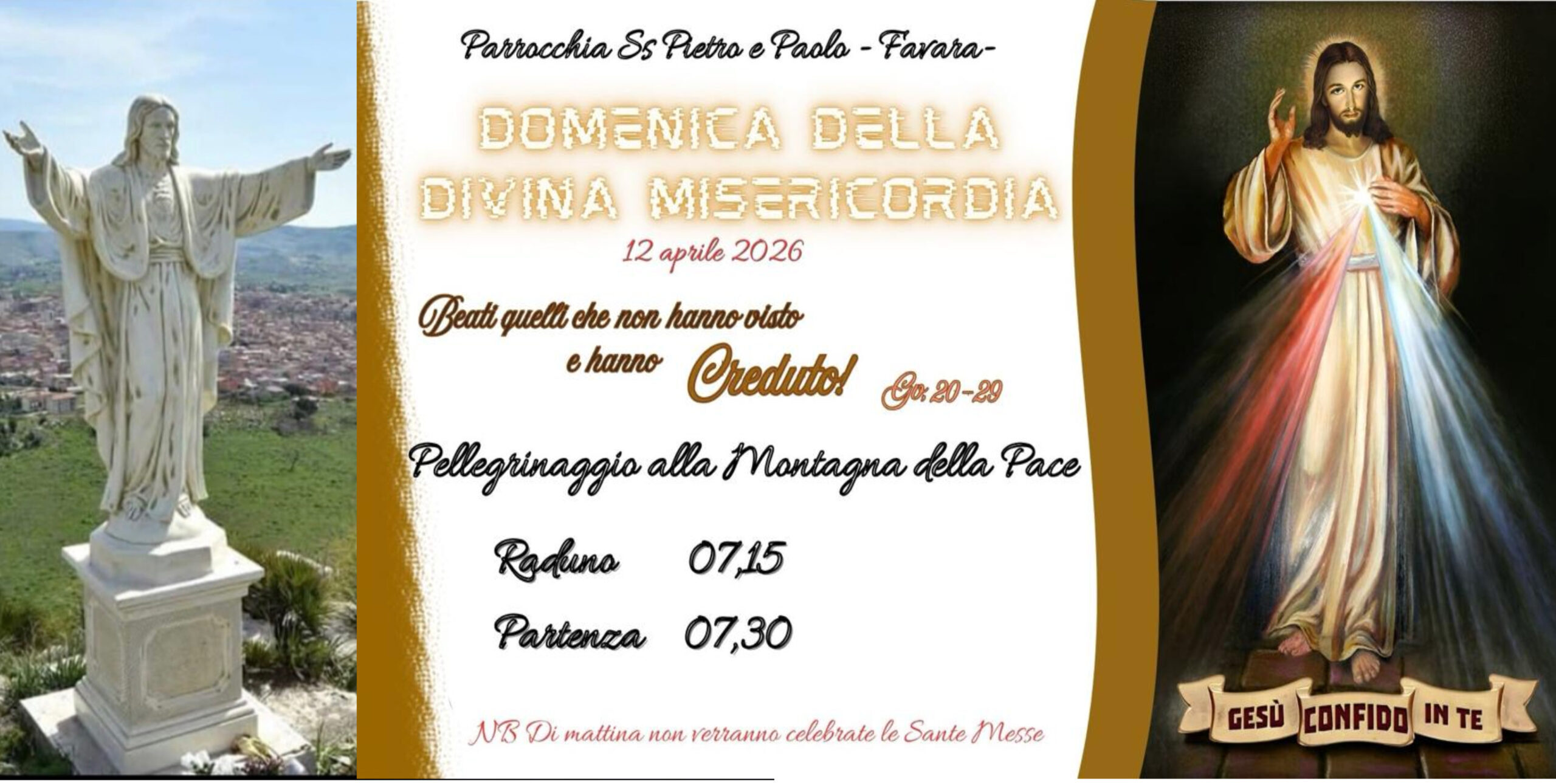 Al momento stai visualizzando XII Edizione del Pellegrinaggio della Pace il 12 aprile, Domenica della Misericordia