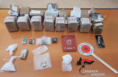 Al momento stai visualizzando Arrestato dai carabinieri un uomo con otto chili di droga in casa