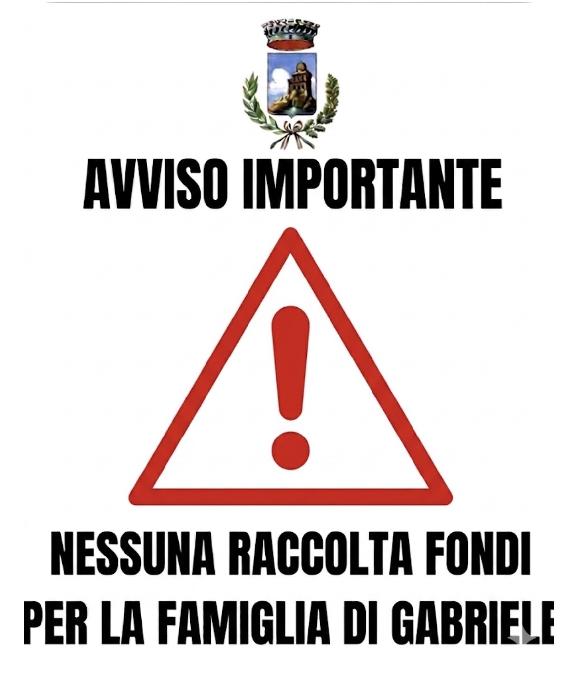 Al momento stai visualizzando Il sindaco Palumbo chiarisce: niente raccolta fondi per la famiglia di Gabriele