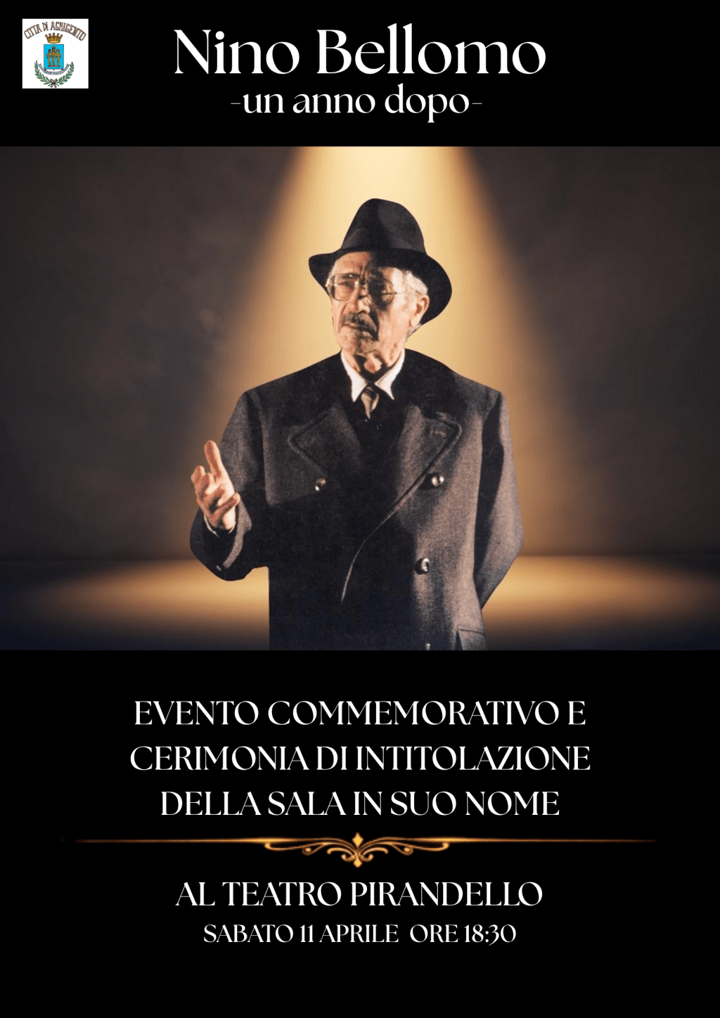 Al momento stai visualizzando Sala Teatro Pirandello omaggia Nino Bellomo con una cerimonia speciale
