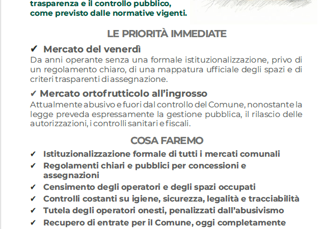 Al momento stai visualizzando Mercati di Agrigento in difficoltà: Di Rosa interviene con chiarezza