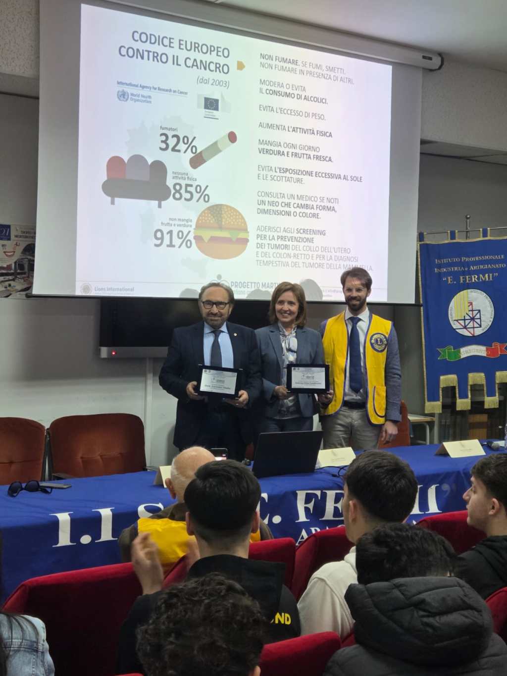 Al momento stai visualizzando Lezione di prevenzione dei tumori all’I.I.S. “Fermi” di Aragona
