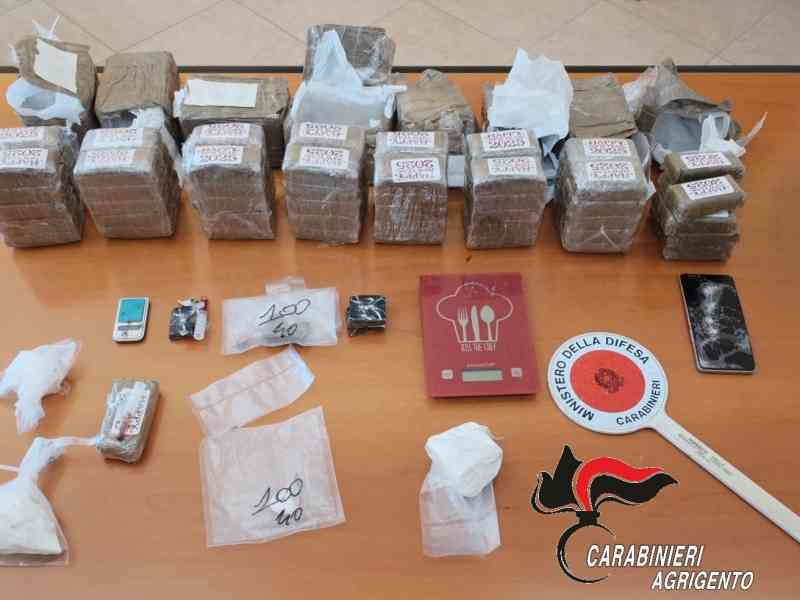 Al momento stai visualizzando Arrestato 28enne a Sciacca: trovati in casa 8 chili di droga