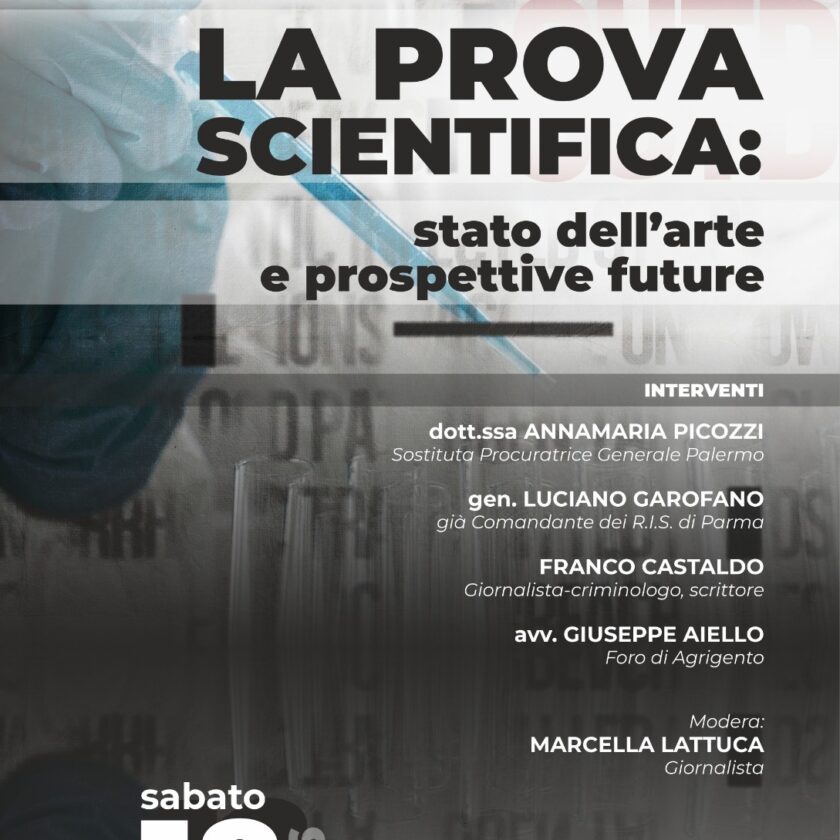 Al momento stai visualizzando Convegno di rilevanza nazionale ad Agrigento sulla prova scientifica con Garofano
