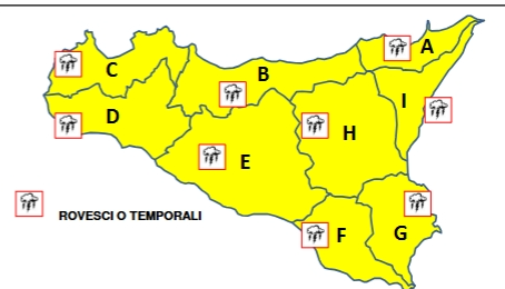 Al momento stai visualizzando Allerta Gialla della Protezione Civile in Sicilia valida fino a mezzanotte