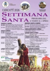 Scopri di più sull'articolo Canicattì si prepara per una Settimana Santa indimenticabile nel 2026