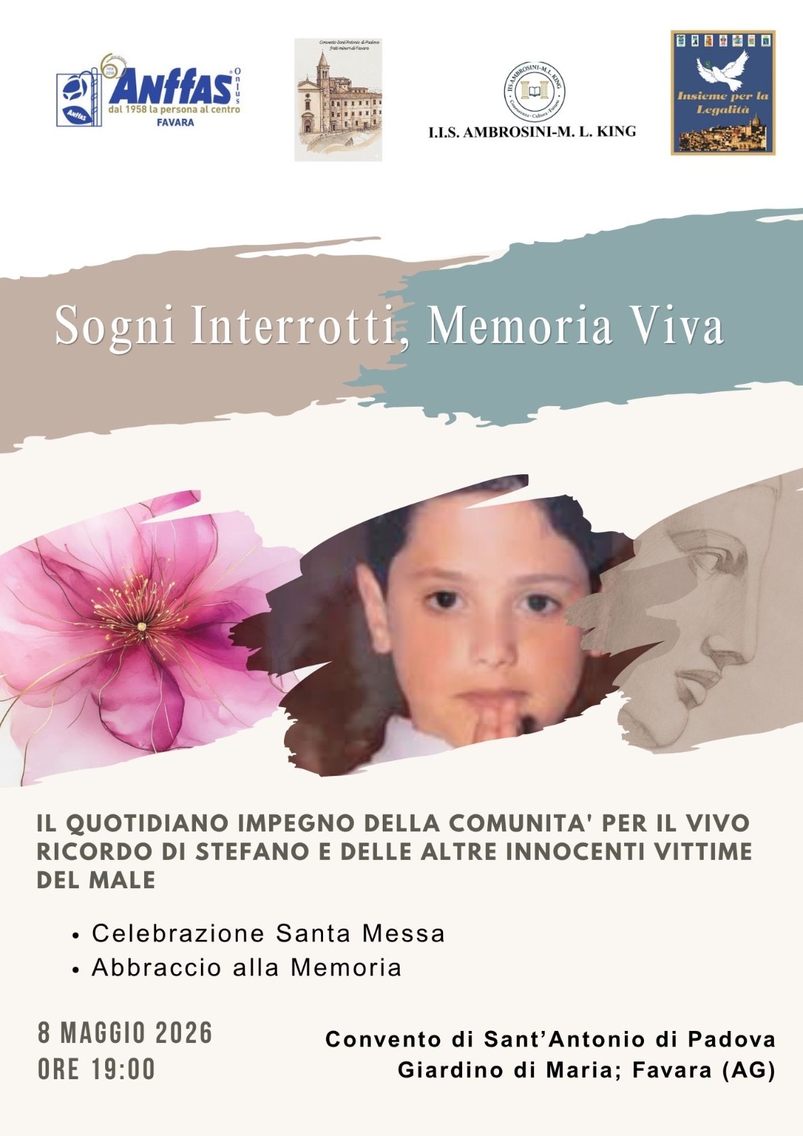 Scopri di più sull'articolo Favara ricorda Stefano e le vittime innocenti con “Sogni Interrotti