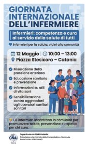 Scopri di più sull'articolo Catania onora gli infermieri: CNAI protagonista in piazza Stesicoro