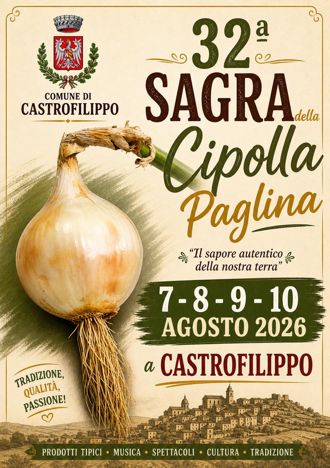 Al momento stai visualizzando Dal 7 al 10 agosto Castrofilippo celebra la Sagra della Cipolla con il sindaco Baio