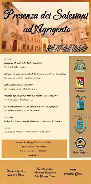 Al momento stai visualizzando Festeggiato il 70° anniversario dell’unione exallievi Don Bosco di Agrigento