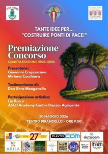 Scopri di più sull'articolo Mercoledì al teatro Pirandello di Agrigento si celebra la “Pace” con i “Ponti”