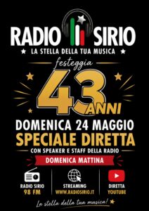 Scopri di più sull'articolo Radio Sirio festeggia 43 anni: un legame indissolubile con Canicattì