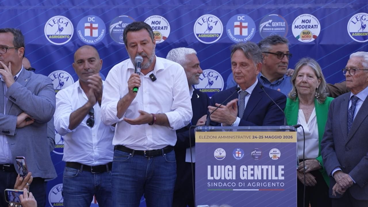 Al momento stai visualizzando Matteo Salvini in visita ad Agrigento per sostenere Luigi Gentile
