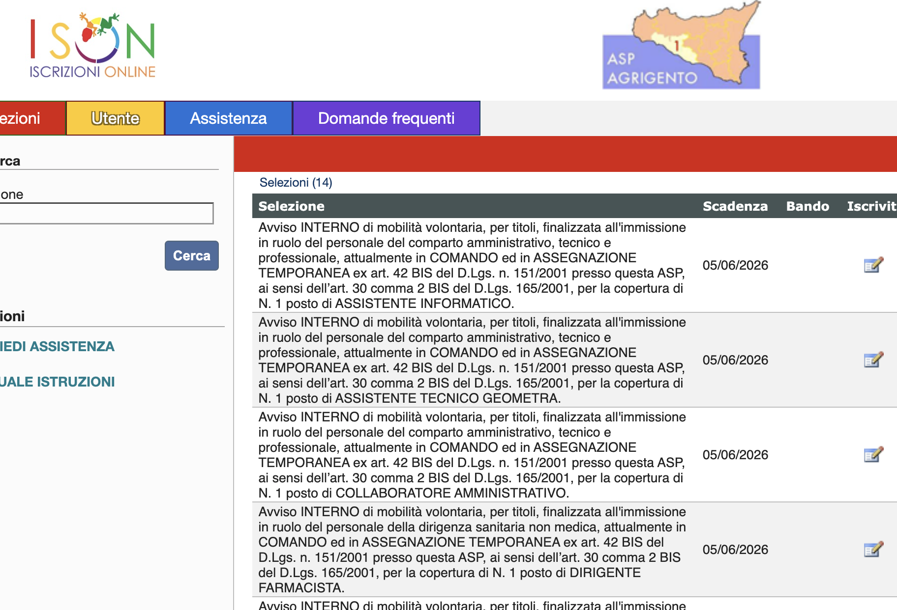 Al momento stai visualizzando SAsp di Agrigento: avvisi di mobilità interna per stabilizzazione del personale