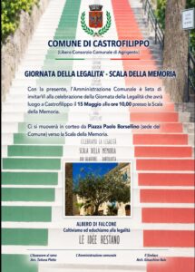 Scopri di più sull'articolo Agrigento – Castrofilippo, il 15 maggio la Giornata della Legalità. Il corteo raggiungerà la Scala della Memoria