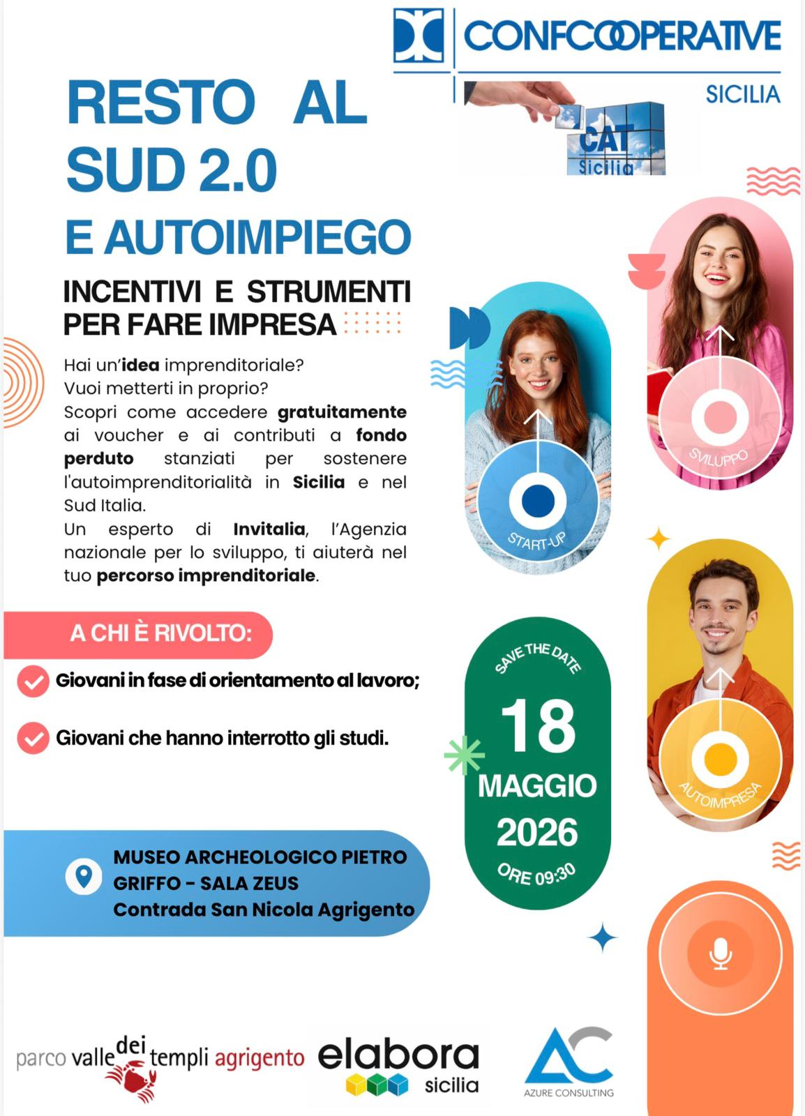 Scopri di più sull'articolo Incontro a Agrigento su “Resto al Sud 2.0” e opportunità di autoimpiego