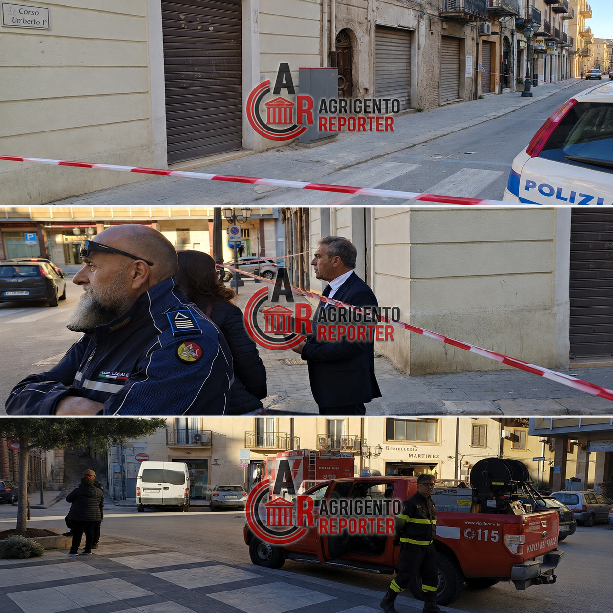 Scopri di più sull'articolo Crollo di calcinacci a Canicattì: pericolo scampato in corso Umberto