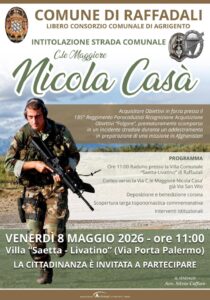 Scopri di più sull'articolo Raffadali rende omaggio al caporal maggiore Nicola Casà con l’Esercito Italiano