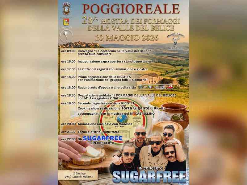 Scopri di più sull'articolo Poggioreale si prepara a un sabato di degustazioni e concerti dedicati ai formaggi del Belice