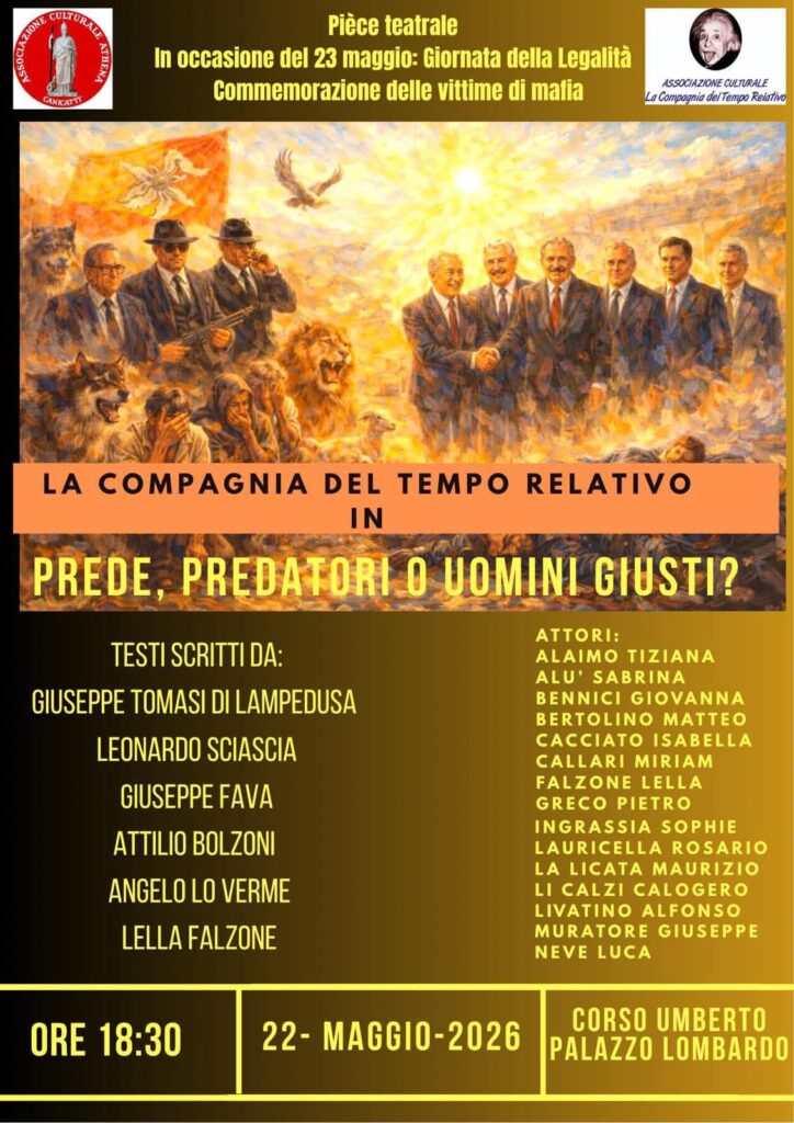 Al momento stai visualizzando Canicattì celebra la legalità con una coinvolgente pièce teatrale