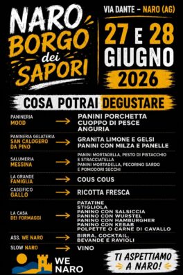 Al momento stai visualizzando La prima serata di “Naro – Borgo dei Sapori” conquista il pubblico locale