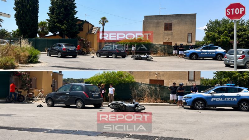 Al momento stai visualizzando Incidente tra auto e scooter al Villaggio Peruzzo: paura, ma nessun ferito