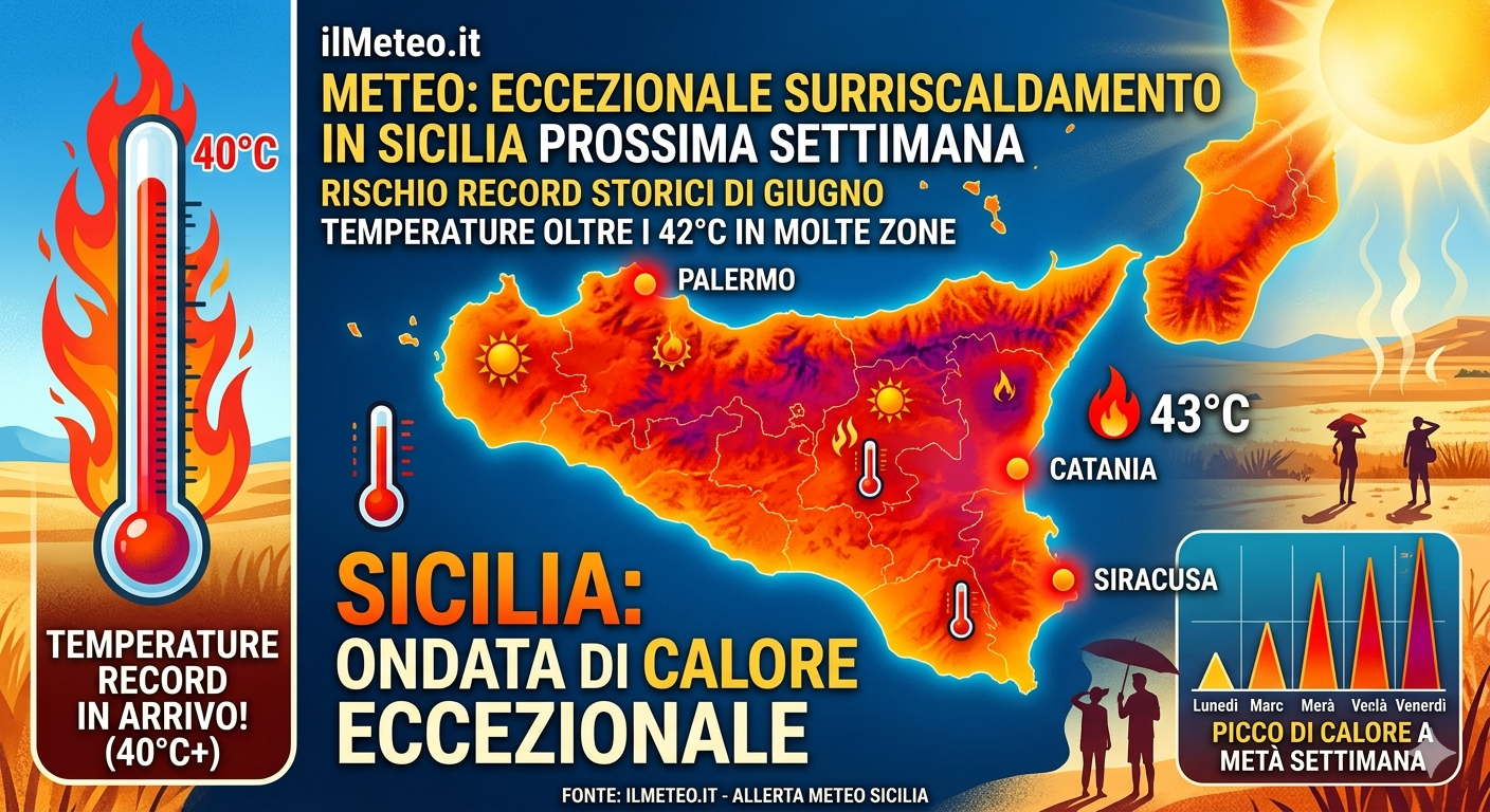 Al momento stai visualizzando Sicilia in allerta: ondata di calore potrebbe battere record di Giugno