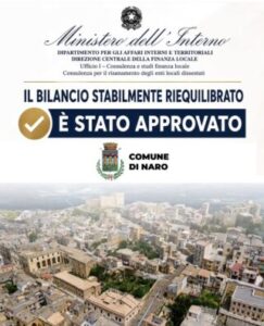 Scopri di più sull'articolo Bilancio Stabilmente Riequilibrato: Naro ottiene il via libera dal COSFEL
