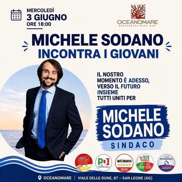 Scopri di più sull'articolo Sodano dialoga con i giovani nel ballottaggio ad Agrigento
