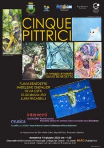 Scopri di più sull'articolo Dal 14 giugno, Naro celebra Silvio Benedetto con ‘Cinque Pittrici