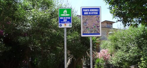 Al momento stai visualizzando Piano di protezione civile a Campobello di Licata: installata segnaletica Area di Attesa