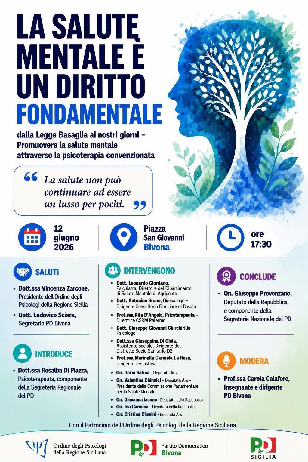Al momento stai visualizzando Bivona ospita il dibattito tra specialisti e deputati sulla psicoterapia convenzionata