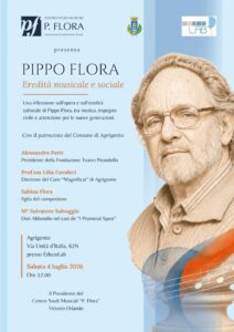 Scopri di più sull'articolo Ad Agrigento un incontro per celebrare l’eredità di Pippo Flora