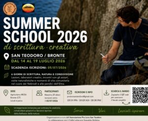 Scopri di più sull'articolo Terza edizione della Summer School di scrittura creativa tra Nebrodi ed Etna