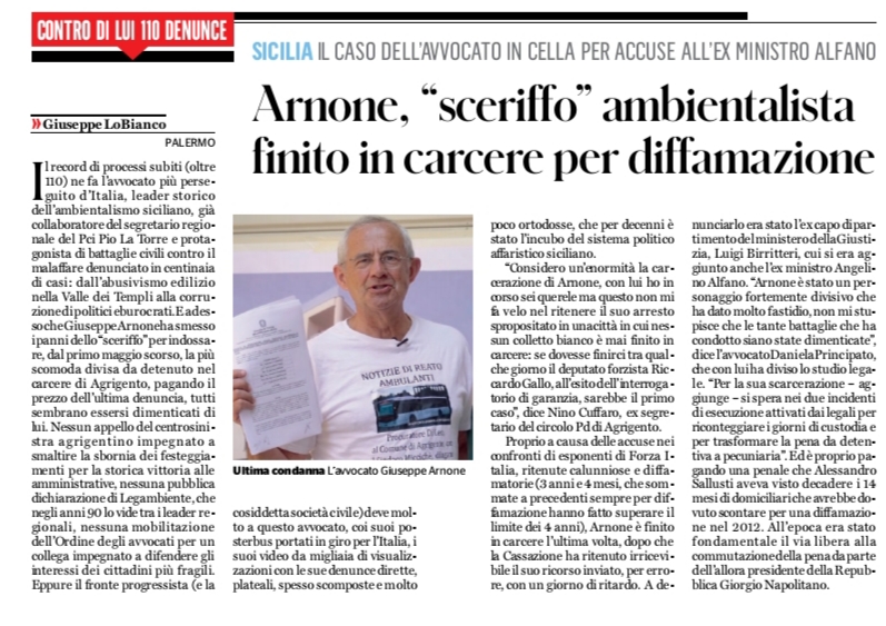 Al momento stai visualizzando Arnone, lo sceriffo dietro le sbarre da oltre due mesi: cosa succede ora?