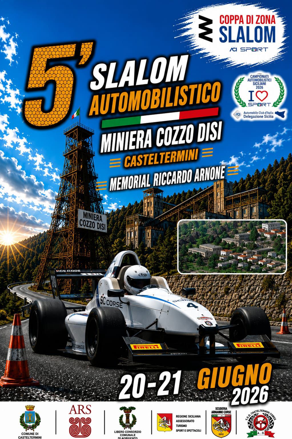 Al momento stai visualizzando Casteltermini si prepara al 5° Slalom Miniera Cozzo Disi il 20 e 21 giugno