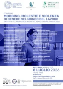 Scopri di più sull'articolo Convegno a Palermo: esperti discutono di mobbing e violenza di genere sul lavoro