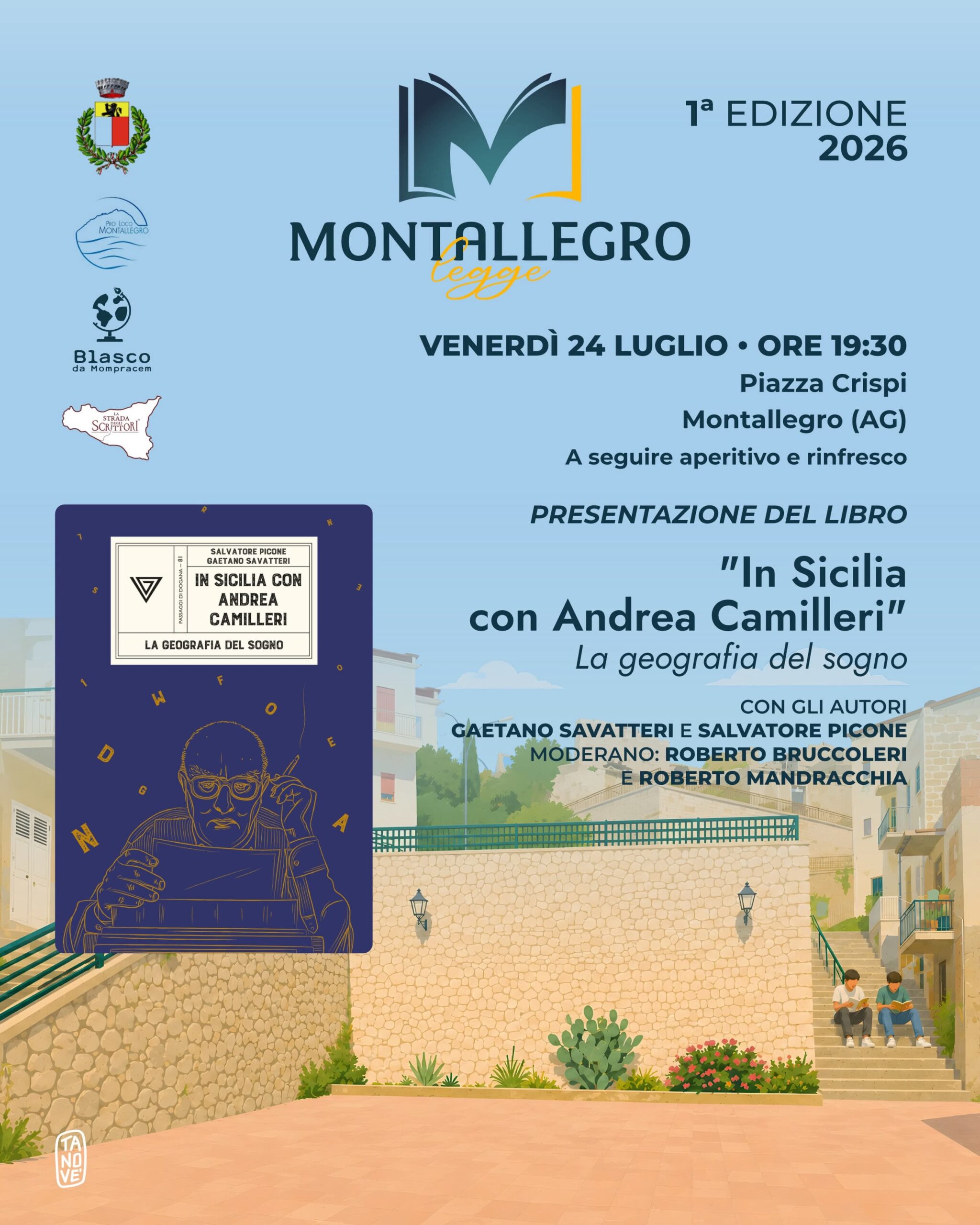 Scopri di più sull'articolo Agrigento – Gaetano Savatteri e Salvatore Picone protagonisti del quarto appuntamento di “Montallegro legge” con “In Sicilia con Andrea Camilleri”