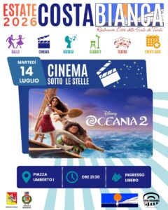 Scopri di più sull'articolo Agrigento – Estate Costabianca 2026: a Realmonte arriva il “Cinema sotto le Stelle” con Oceania 2