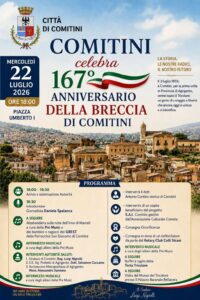 Scopri di più sull'articolo Agrigento – Comitini celebra il 167esimo anniversario della Breccia. Cerimonia il 22 luglio