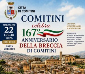 Scopri di più sull'articolo Agrigento – Comitini celebra  il “167° Anniversario della Breccia di Comitini”