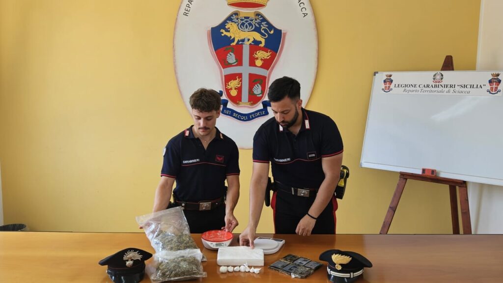 Al momento stai visualizzando Arrestato a Ribera per possesso di droga e munizioni