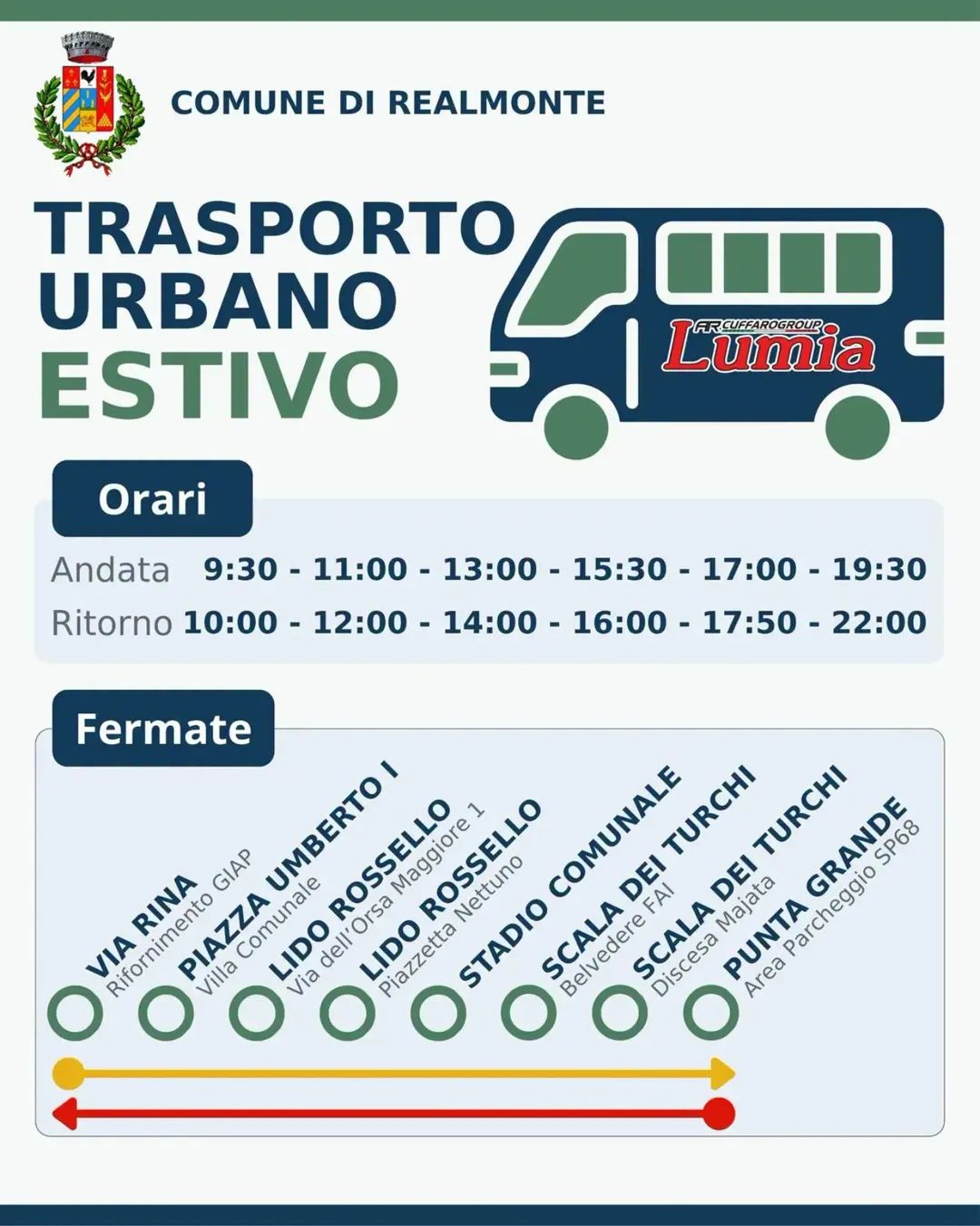 Al momento stai visualizzando Realmonte: annunciati i nuovi orari estivi del trasporto urbano