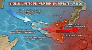 Scopri di più sull'articolo Agrigento – Sicilia, meteo: Weekend rovente con 43°C. Da Mercoledì 22 Luglio primi segnali di cambiamento