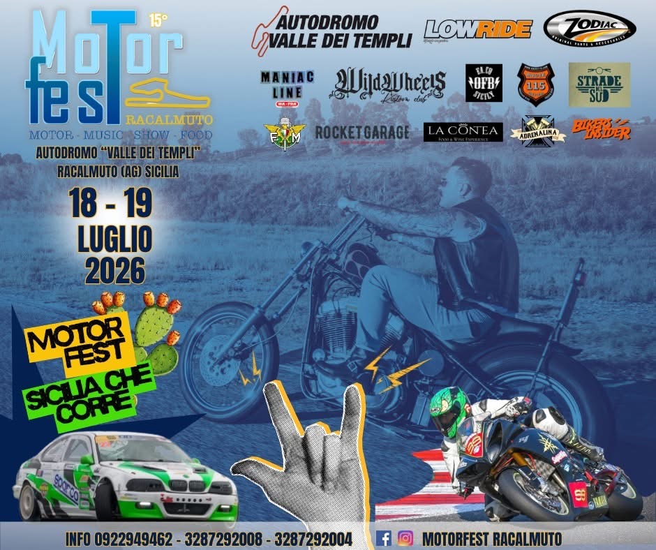 Al momento stai visualizzando Agrigento – Racalmuto, tutto pronto per la 15ª edizione del Motorfest